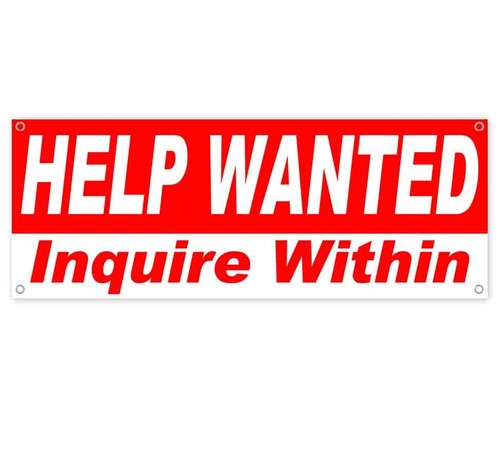 Help wanted clearance banner - wanted,
